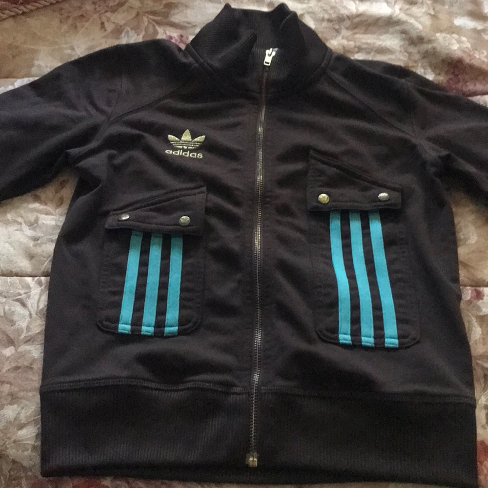 Brown adidas track jacket